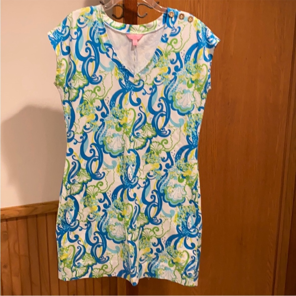 Lilly Pulitzer Blue and Green Patterned dress